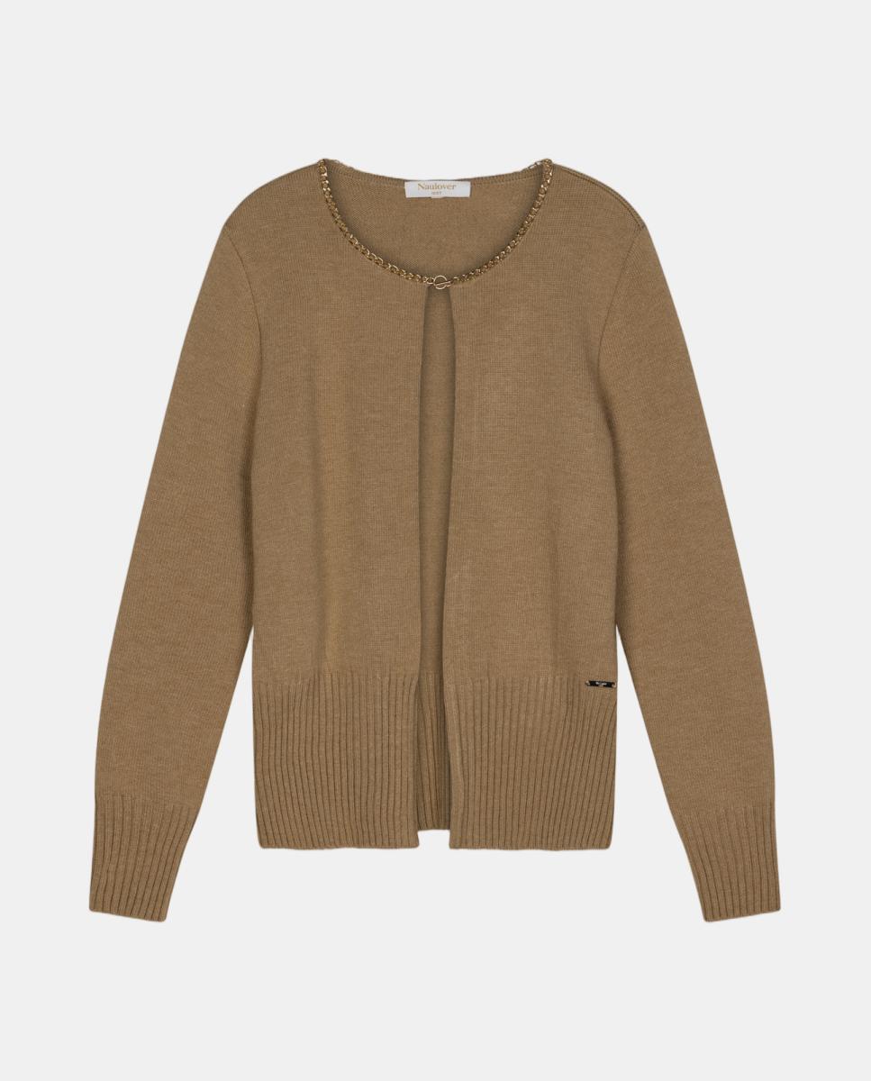Conjunto de mujer punto con detalle de cadena. - Naulover - Beige Beige-10