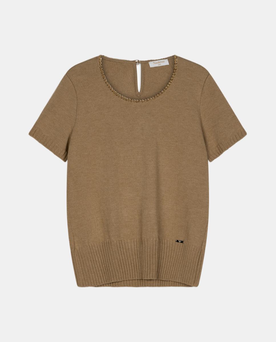 Conjunto de mujer punto con detalle de cadena. - Naulover - Beige Beige-11