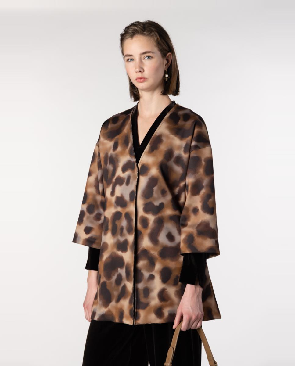 Chaqueta kimono de mujer de neopreno ligero - Naulover - Marrón claro Marrón claro-1