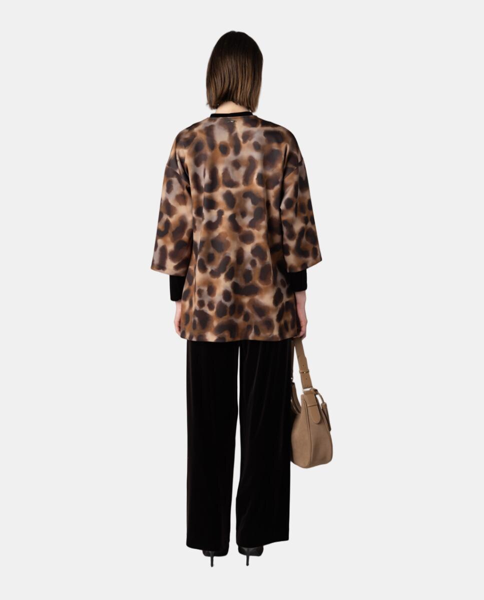 Chaqueta kimono de mujer de neopreno ligero - Naulover - Marrón claro Marrón claro-2