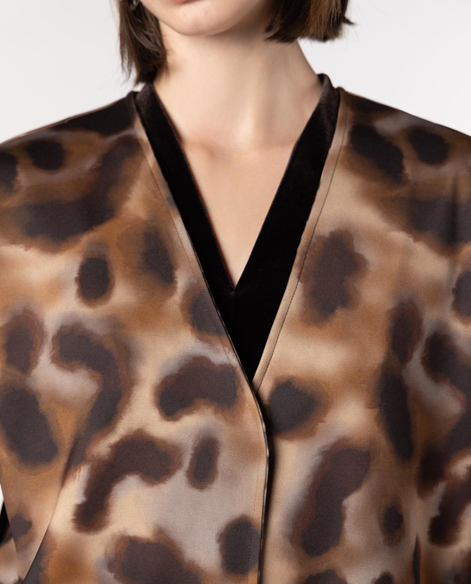 Chaqueta kimono de mujer de neopreno ligero - Naulover - Marrón claro Marrón claro-4
