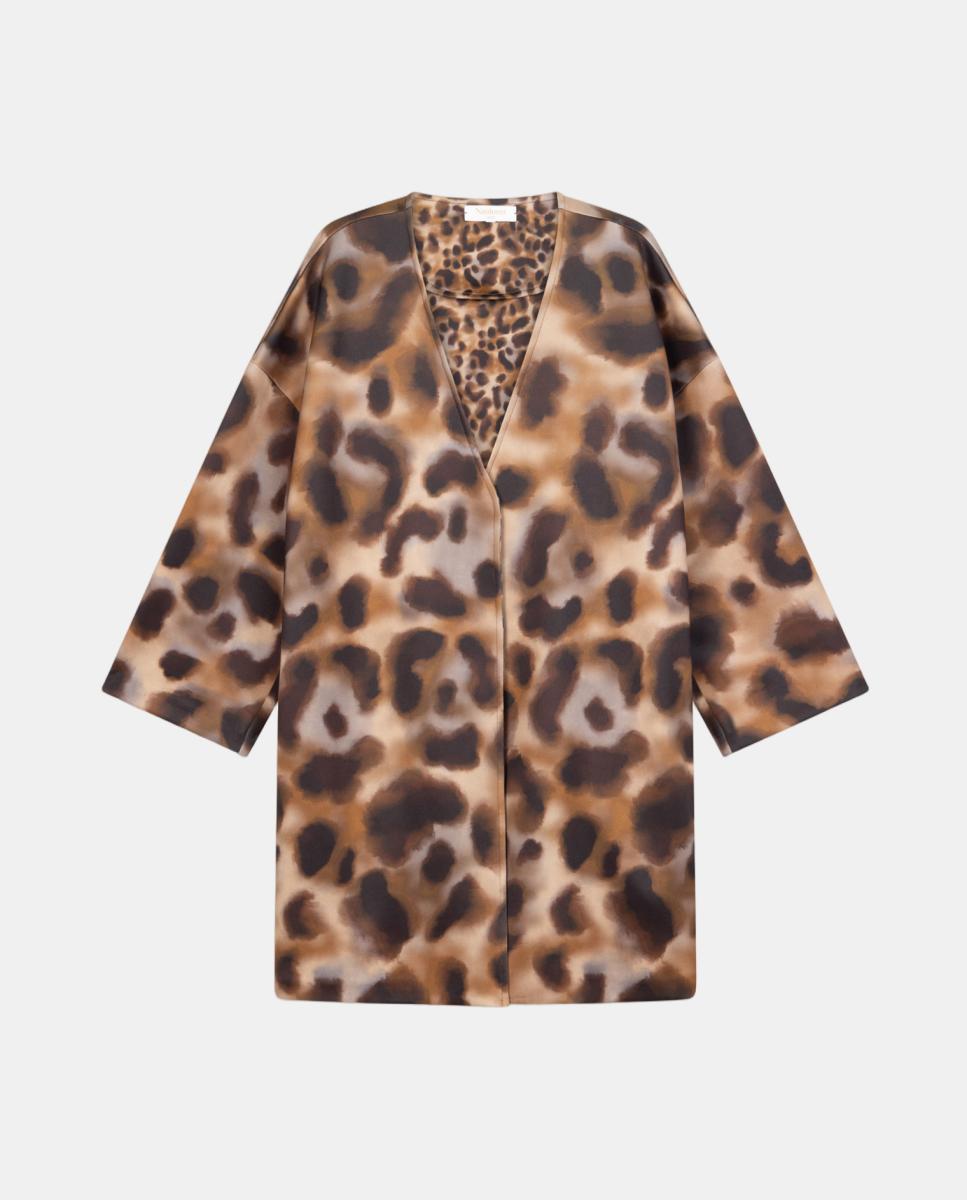 Chaqueta kimono de mujer de neopreno ligero - Naulover - Marrón claro Marrón claro-5