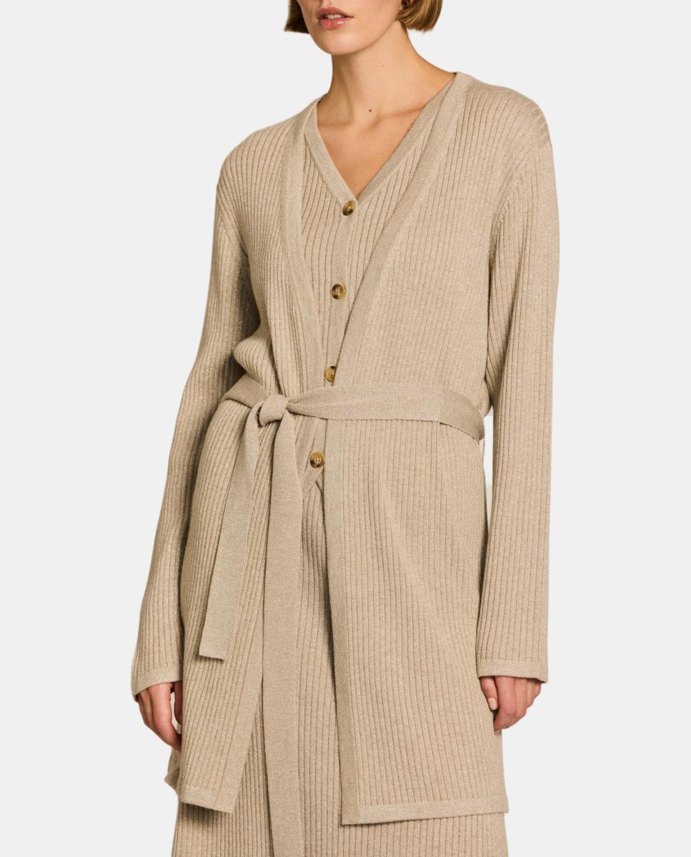 Imagem 0 de Cardigan Canelado com Fio Metalizado