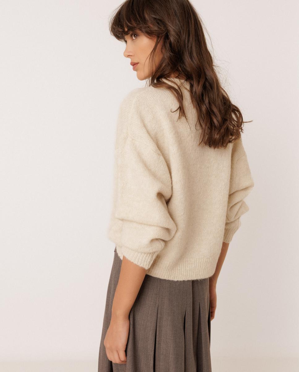 Imagen 3 de Chaqueta de mujer mohair tipo bomber - Indi & Cold - Crudo Crudo