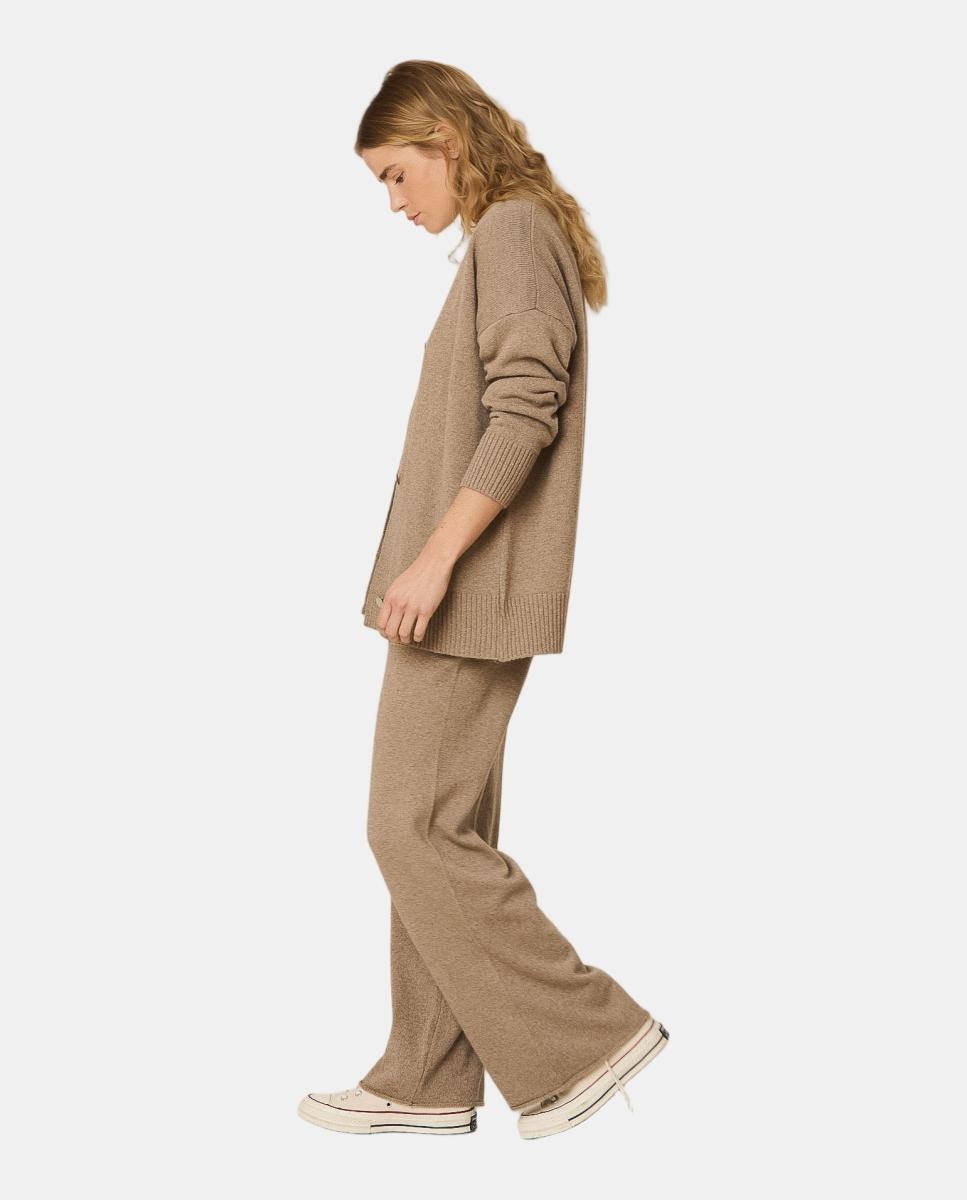 Imagen 2 de Chaqueta de mujer punto cashmere escote pico - Indi & Cold - Topo Topo