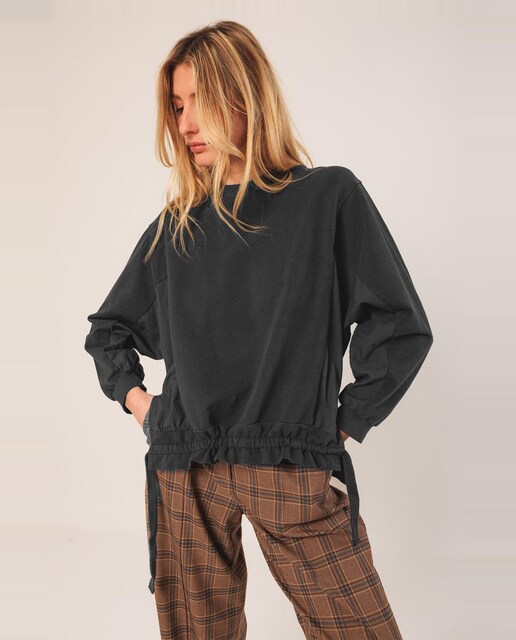 Imagem 0 de Sweatshirt de mulher com manga comprida e decote redondo