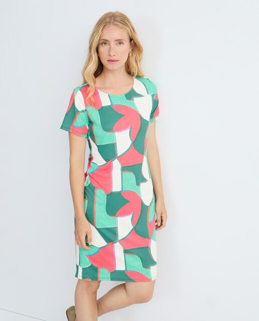 Imagem 0 de Vestido estampado com manga curta