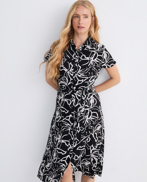 Imagem 0 de Vestido estampado com manga curta
