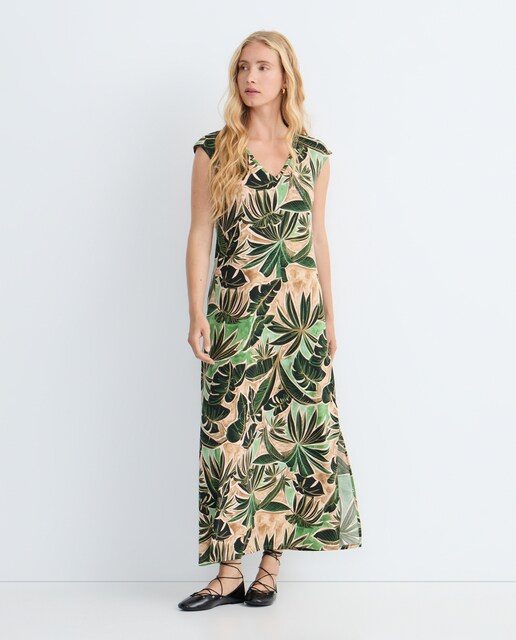 Imagem 0 de Vestido comprido estampado sem mangas