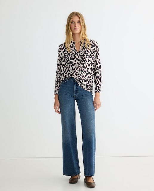 Imagen 0 de Blusa de mujer estampada manga larga