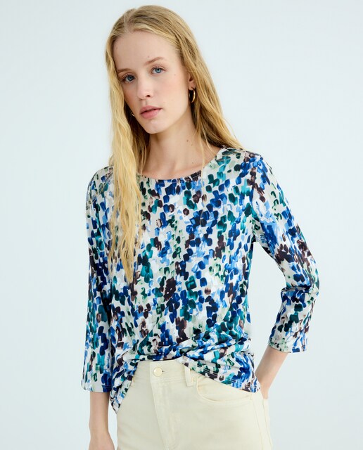 Imagen 0 de Camiseta de mujer estampada manga 3/4