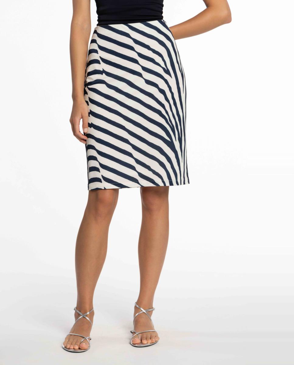 Imagem 0 de Saia Lápis de Malha Circular Estampada