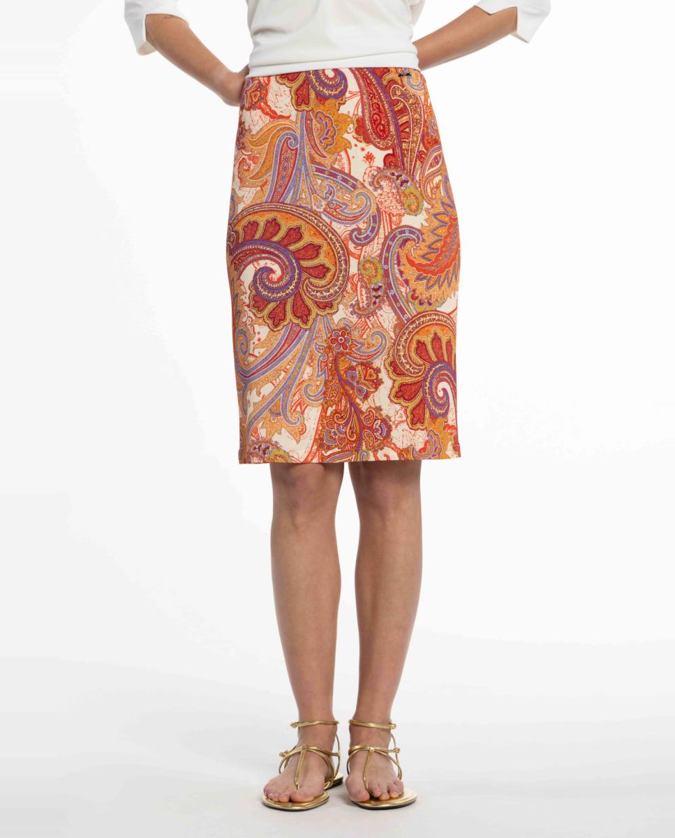 Imagem 0 de Saia Lápis de Malha Circular Estampada