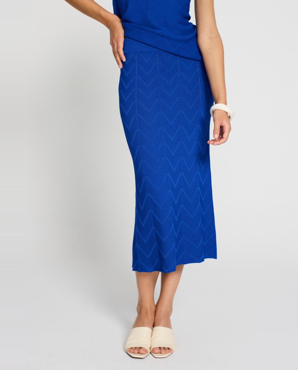 Imagem 0 de Saia Evasê Midi com Cós Canelado