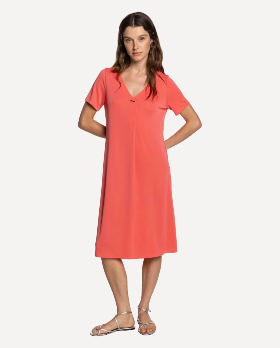 Imagem 0 de Vestido de Malha Circular com Prega Central.