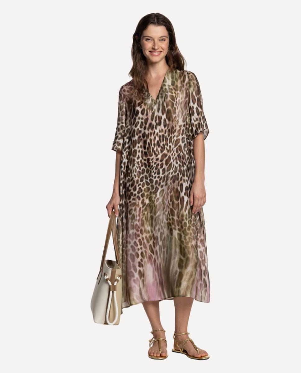 Imagem 0 de Saia direita estampada