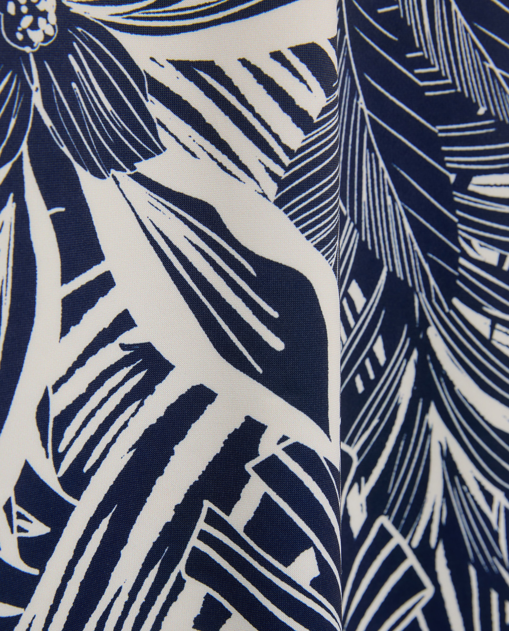 Vestido estampado com manga 3/4 Azul-marinho-5