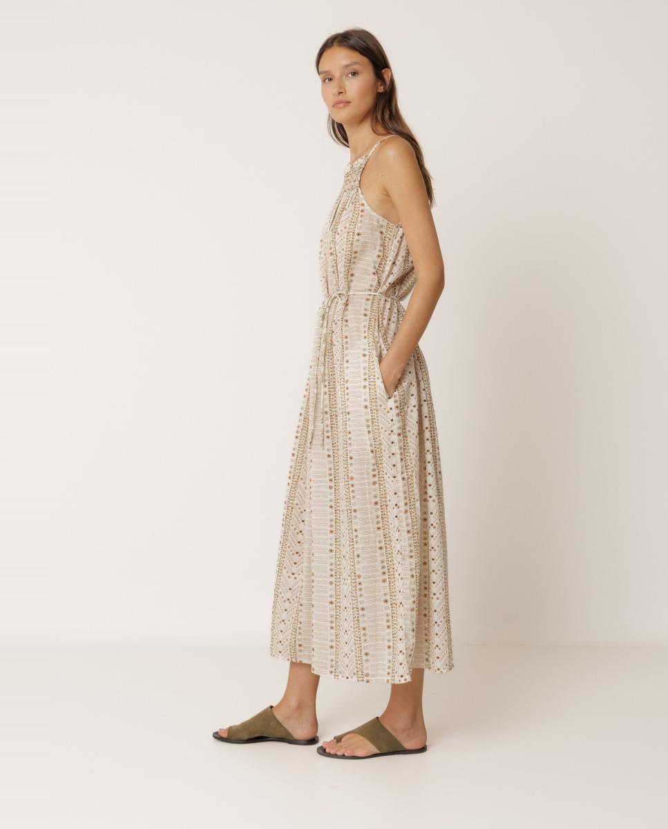Vestido Maxi de Alças Cru-3