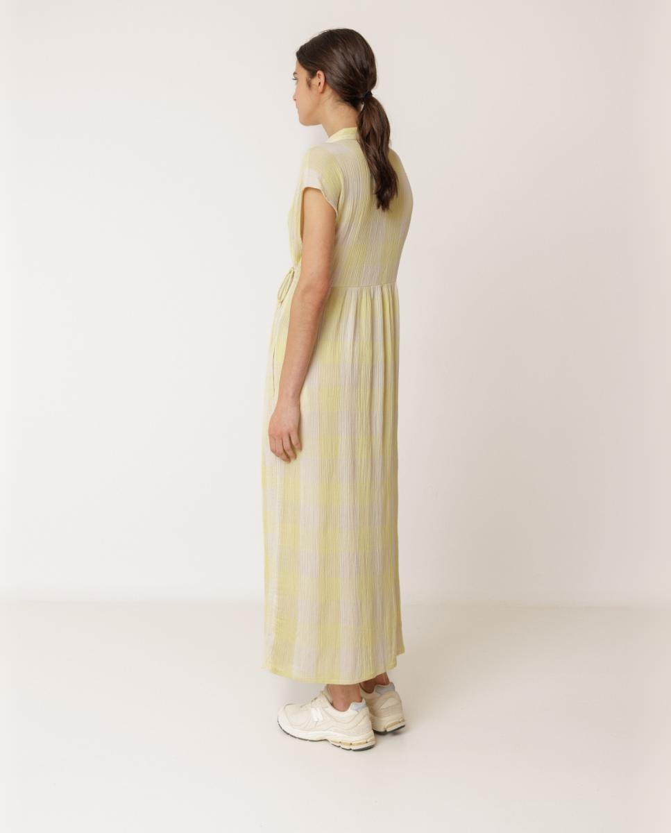 Vestido Comprido sem Mangas e com Decote em Bico Verde-claro-3