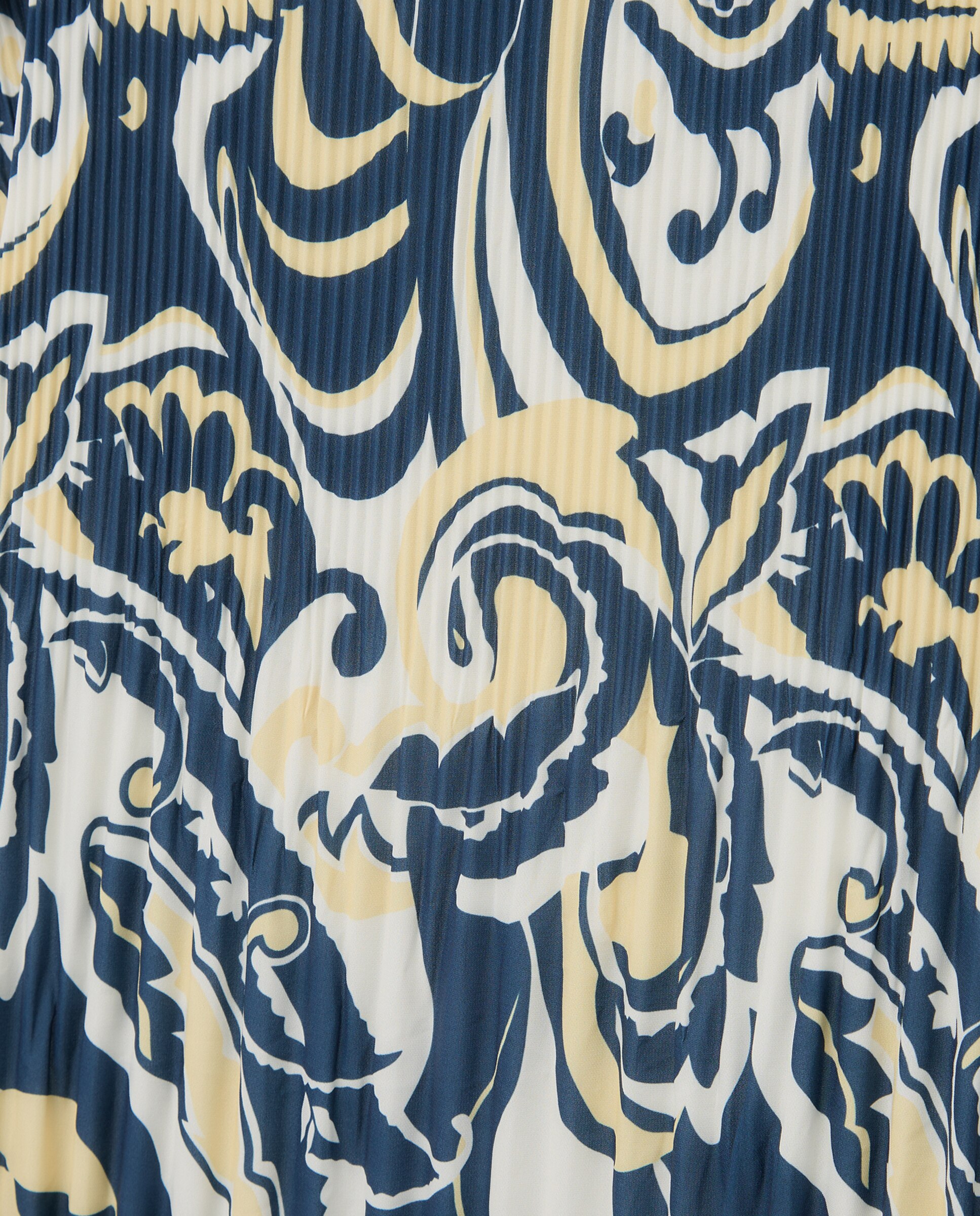 Vestido Estampado com Manga Curta Azul-marinho-5