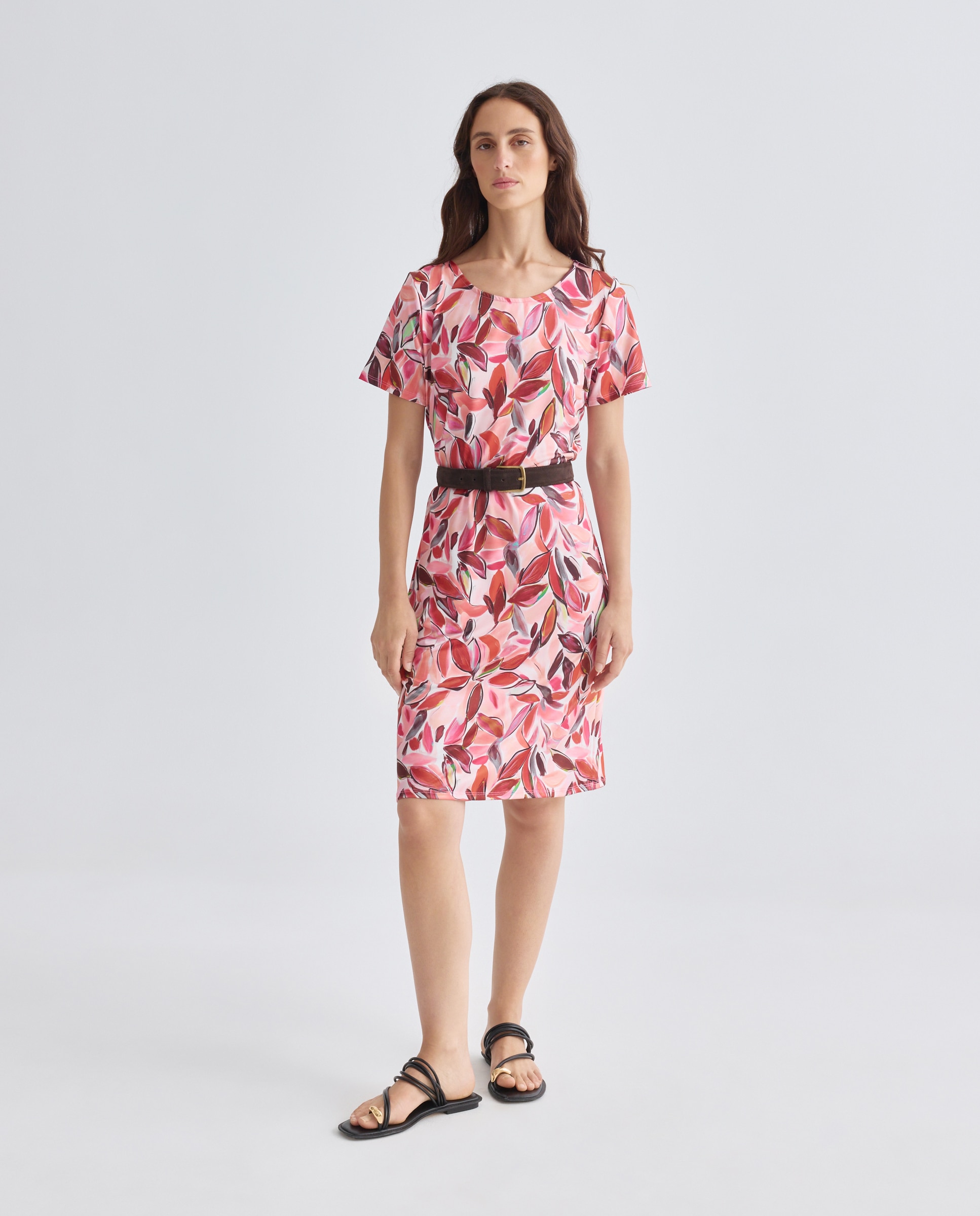 Imagem 0 de Vestido Estampado com Manga Curta