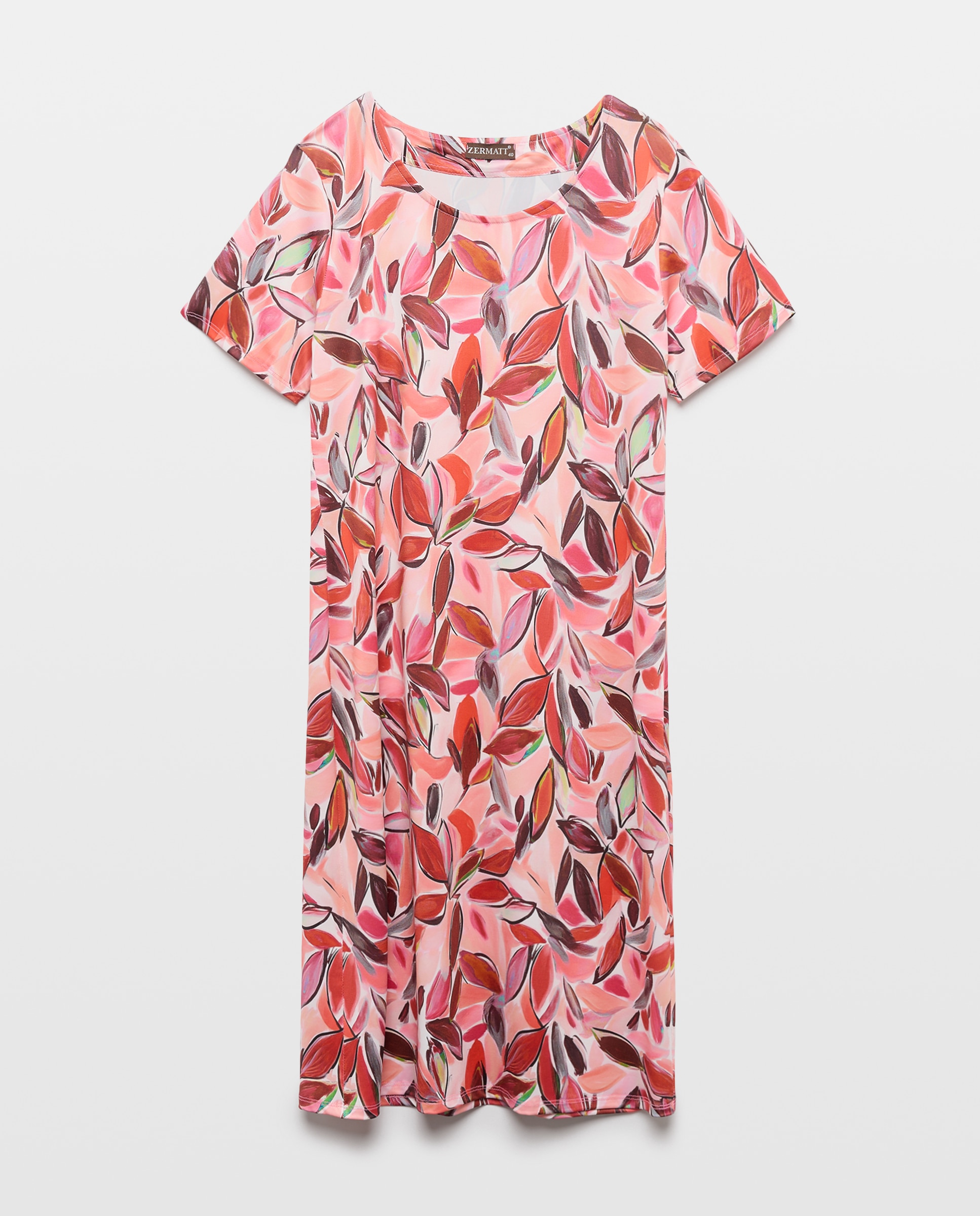 Imagem 0 de Vestido Estampado com Manga Curta