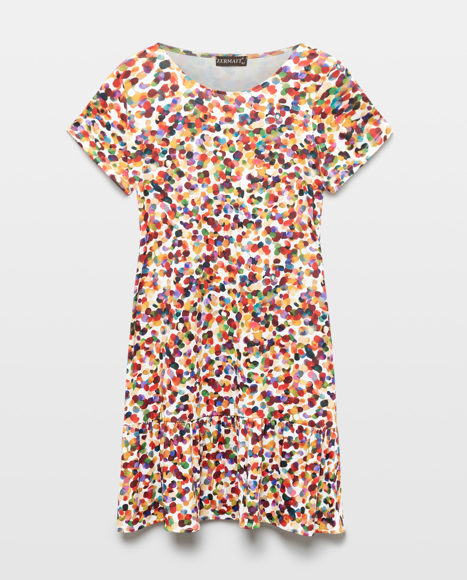 Imagem 0 de Vestido Estampado com Manga Curta