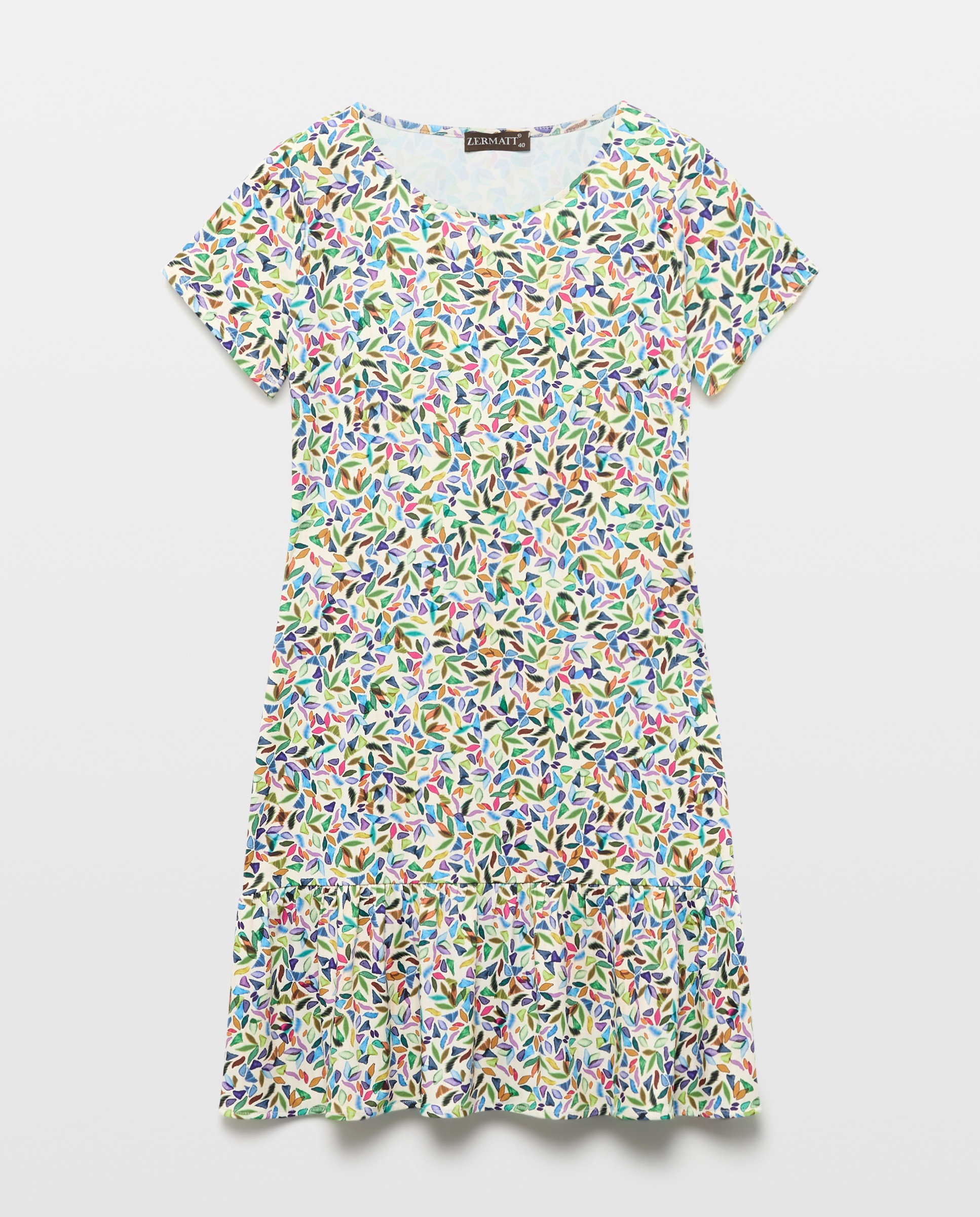 Imagem 0 de Vestido Estampado com Manga Curta