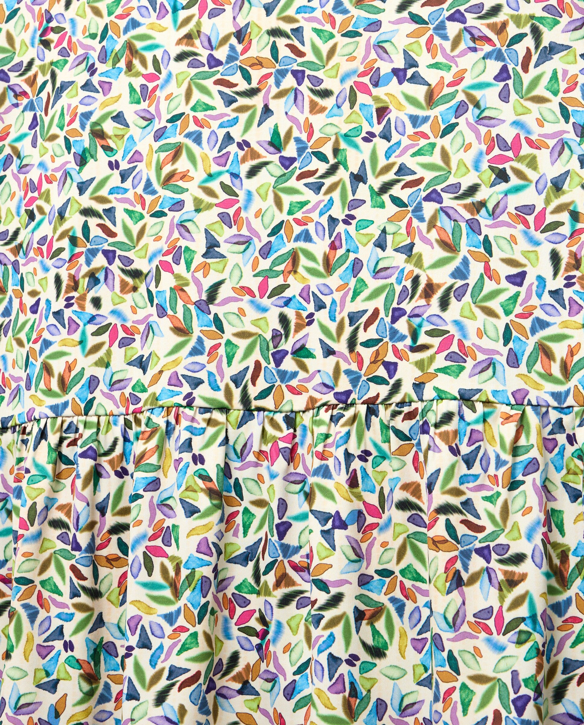 Vestido Estampado com Manga Curta Multicolor-5