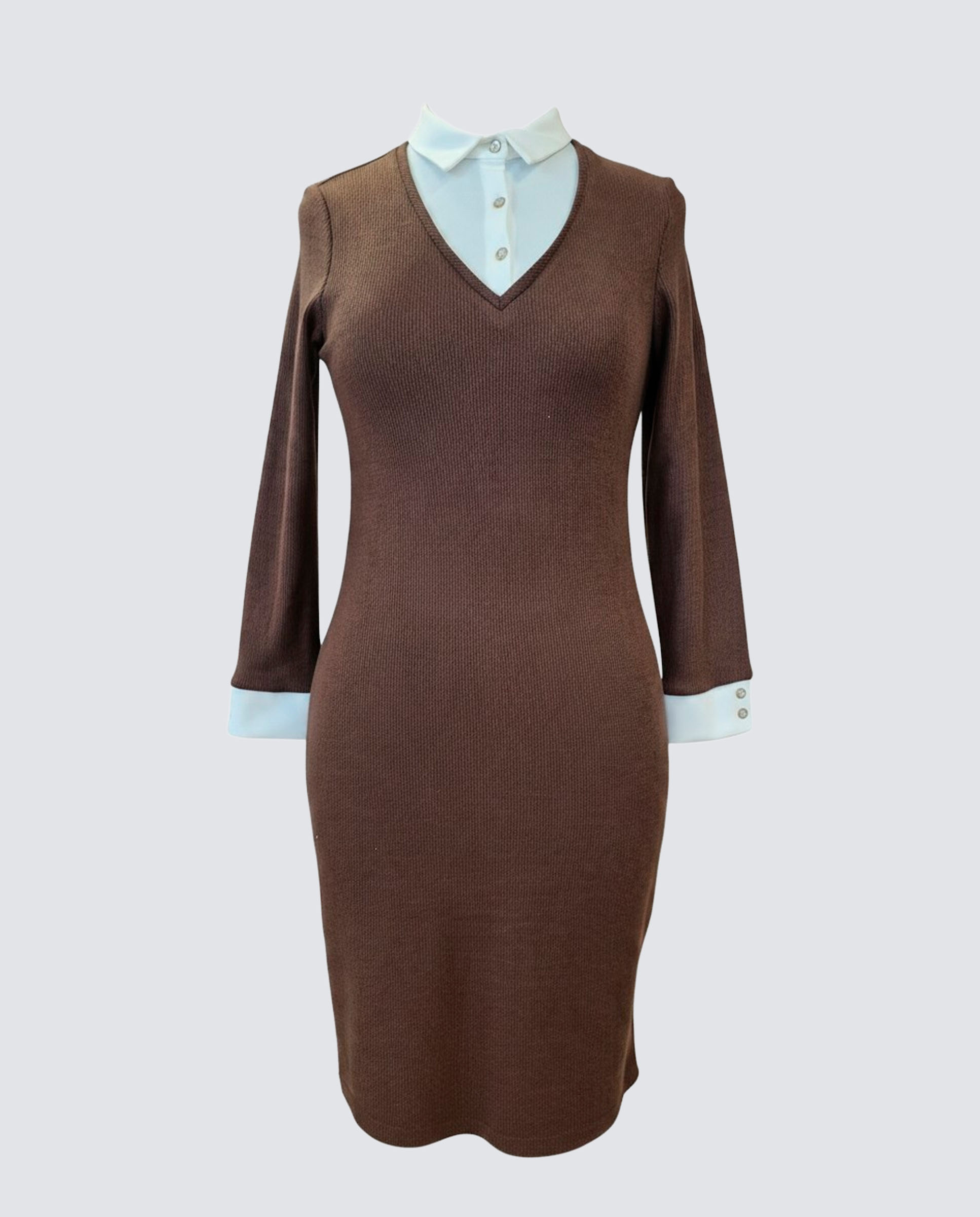 Imagen 4 de Vestido liso combinado - Zermatt - Marrón Marrón