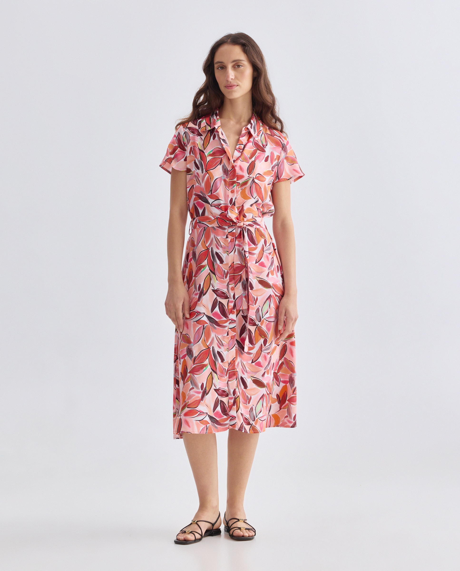 Imagem 0 de Vestido estampado com manga curta