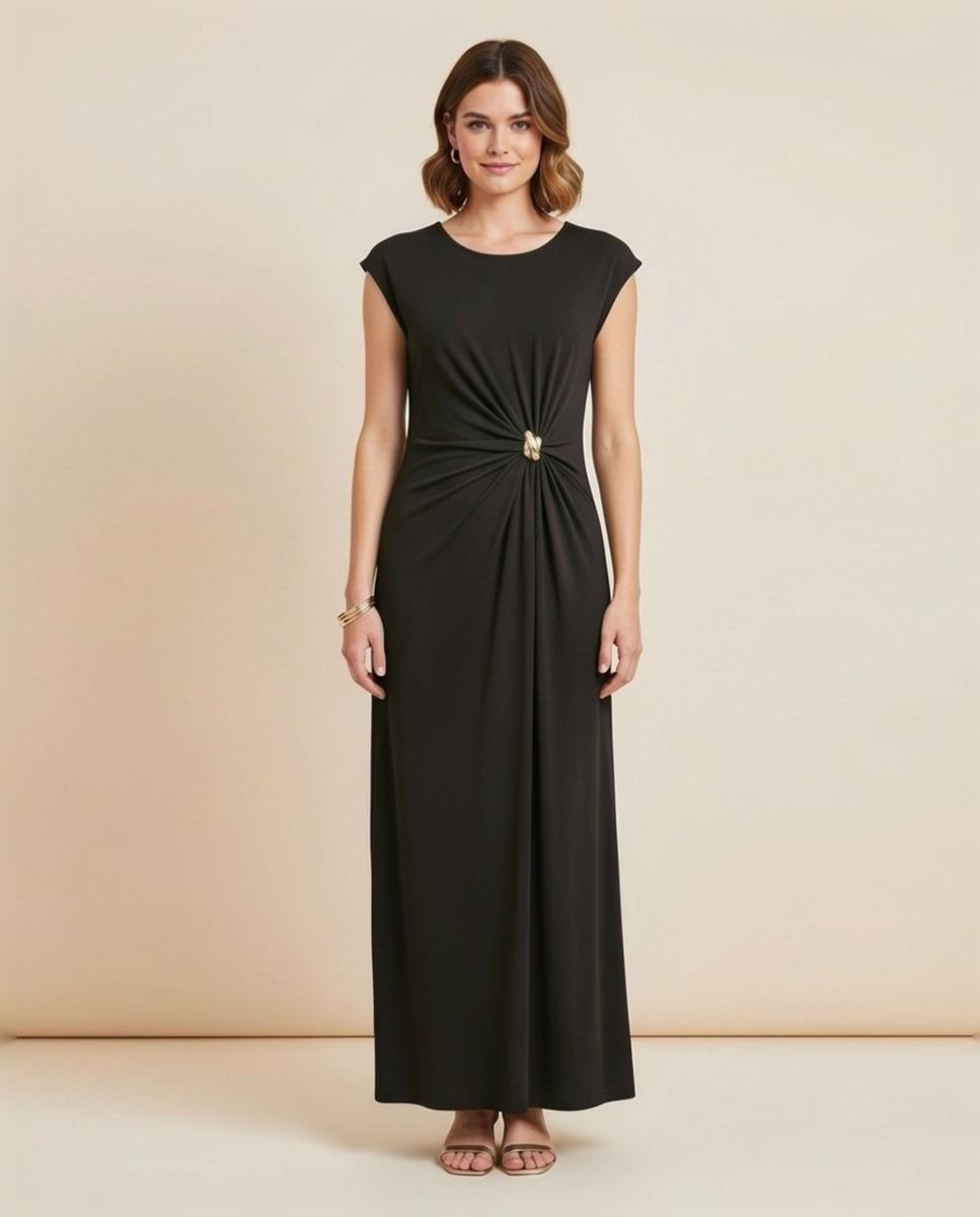 Imagem 0 de Vestido liso com manga curta