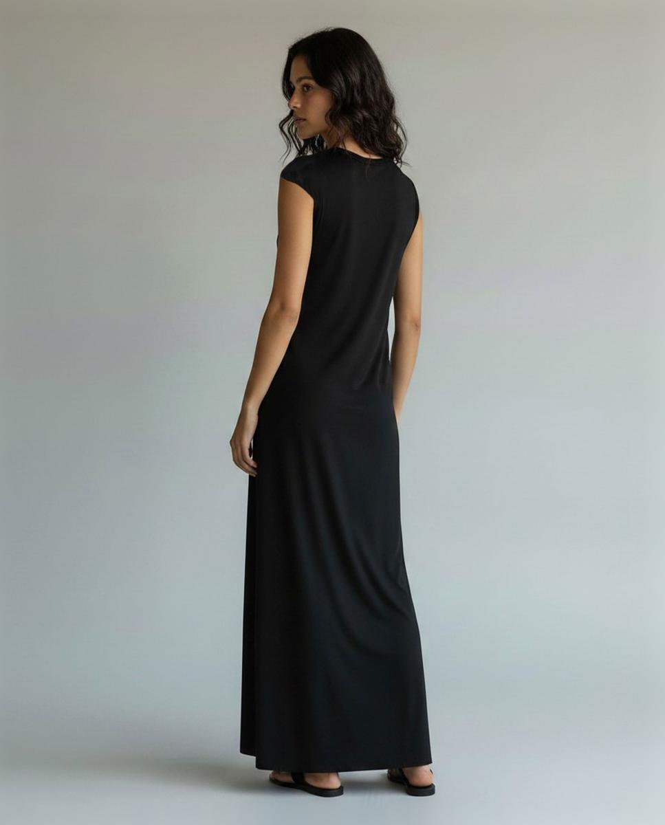Vestido liso sin mangas - Zermatt - Negro Negro-2