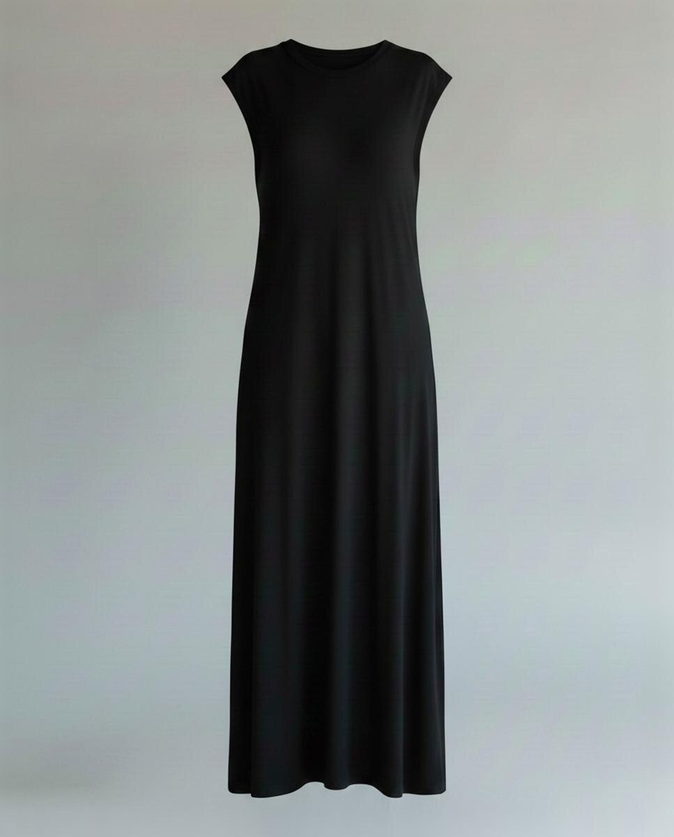 Vestido liso sin mangas - Zermatt - Negro Negro-3