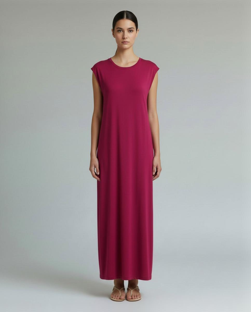 Vestido liso sin mangas - Zermatt - Granate Granate-1