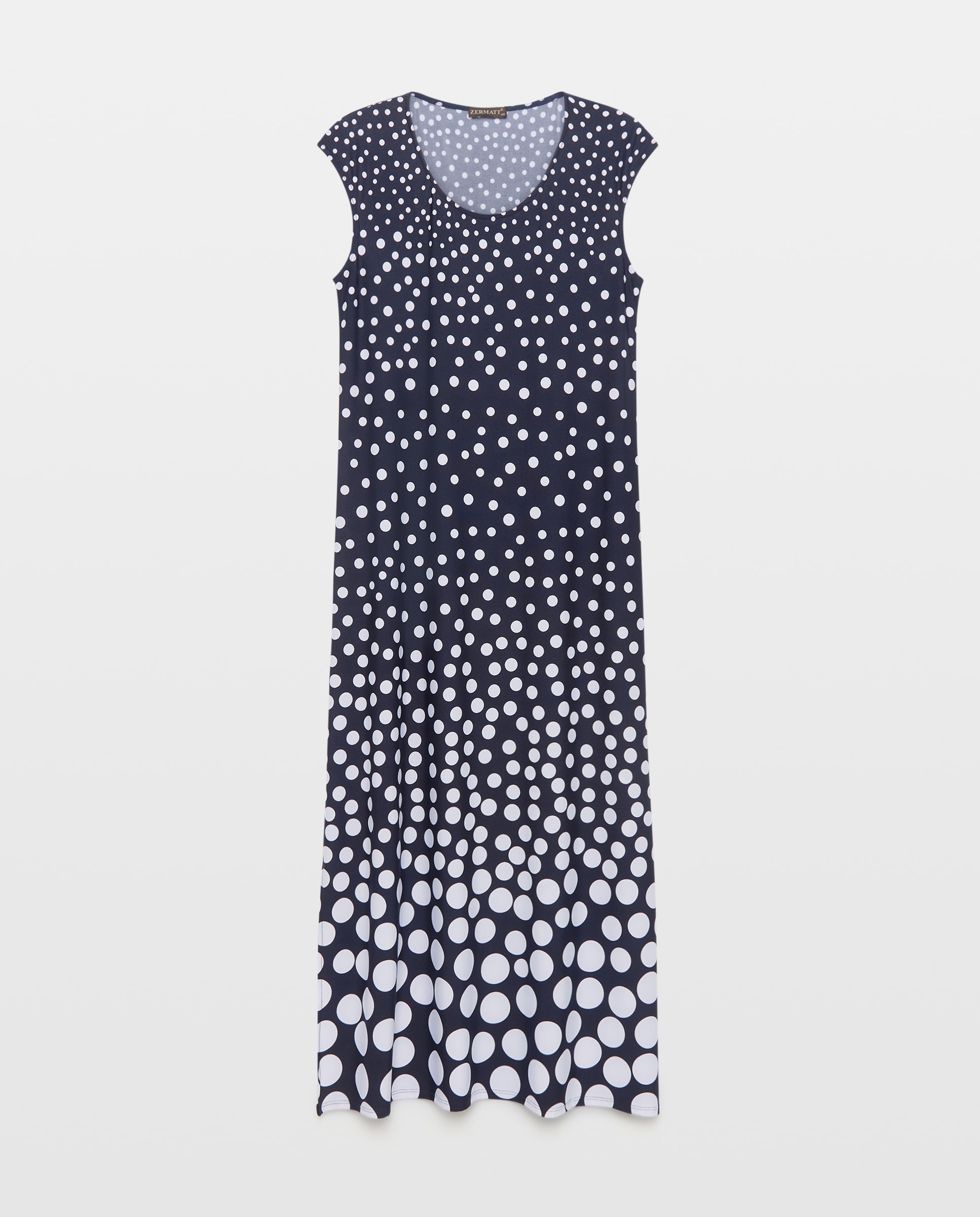 Vestido estampado sem mangas Azul-marinho-3