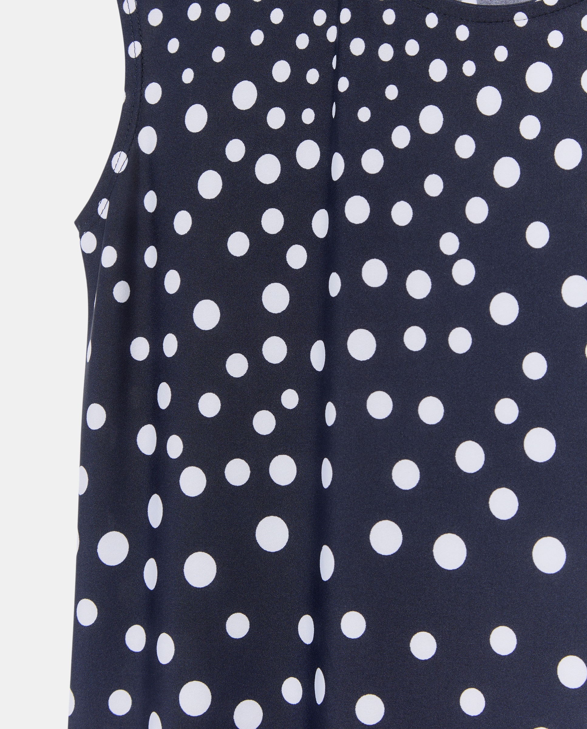 Vestido estampado sem mangas Azul-marinho-4