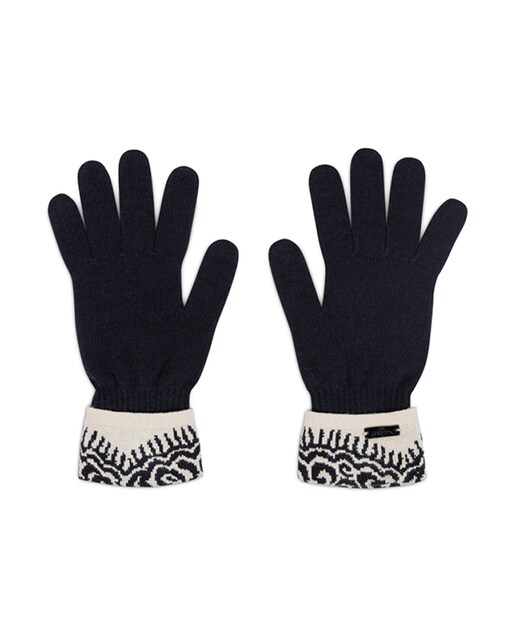 Imagem 0 de Luvas de Malha Jacquard e Motivo de Renda