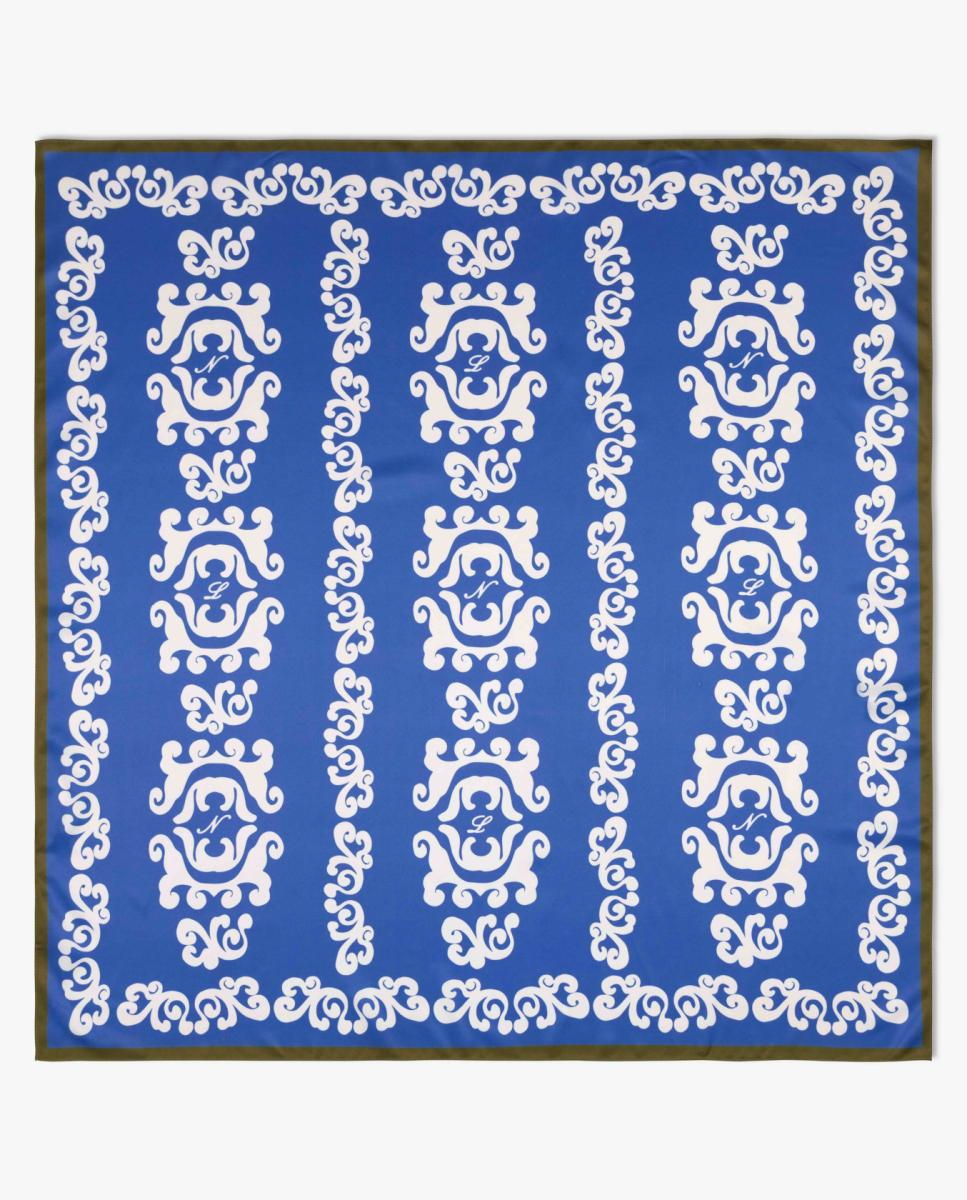 Lenço de Formato Carré Santorini Azul-1