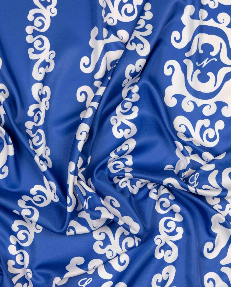 Lenço de Formato Carré Santorini Azul-2