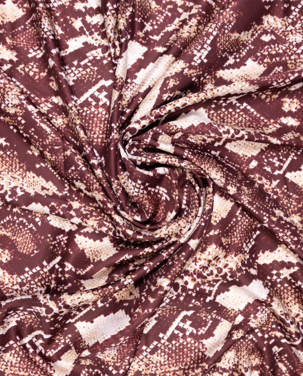 Lenço Carré com Animal Print de Serpente Grená-2