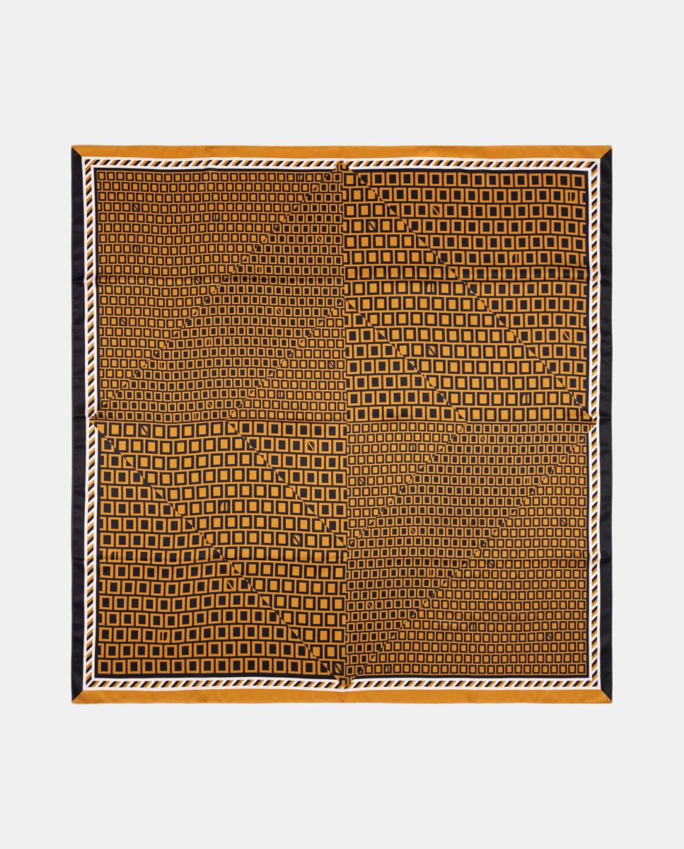 Imagem 0 de Lenço Carré com Estampado Geométrico-Cubos