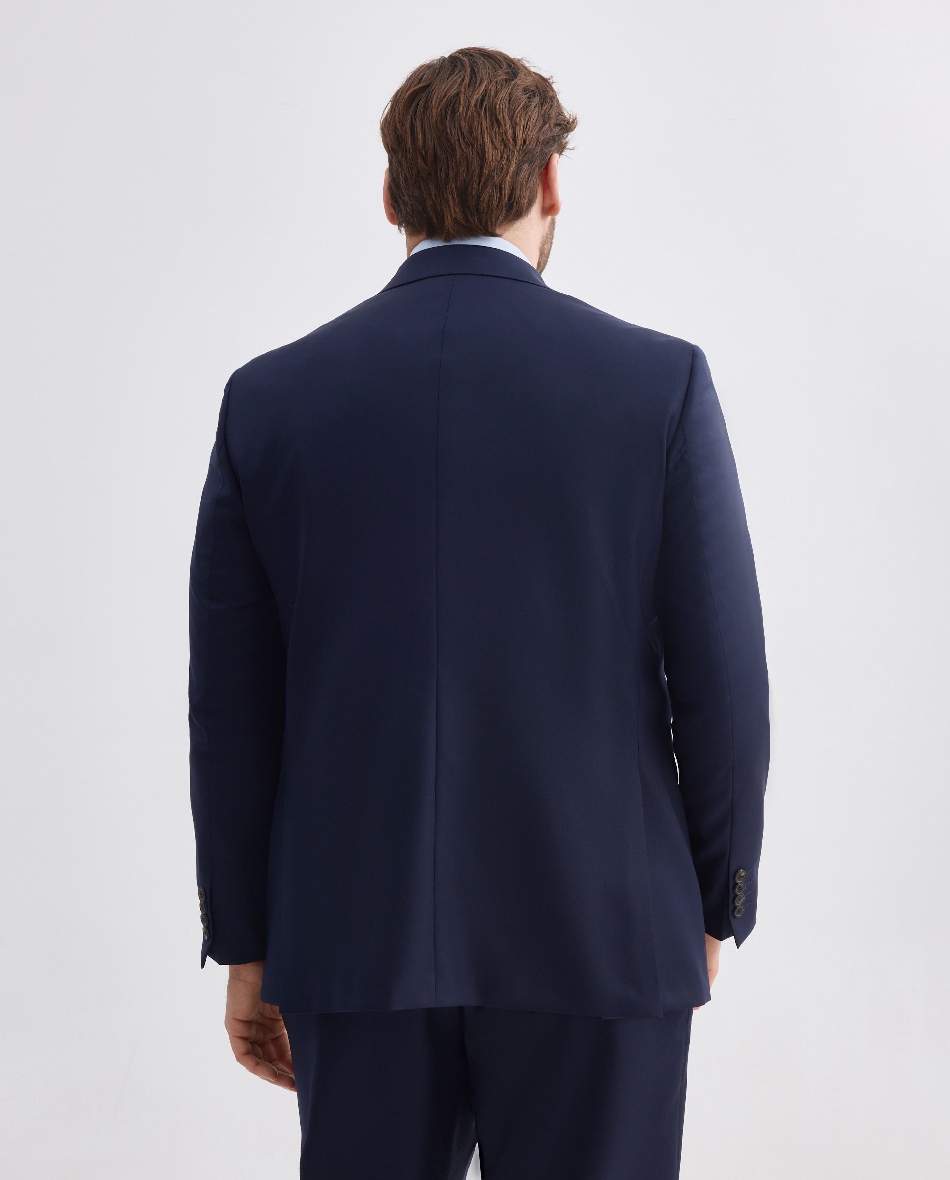 Chaqueta separate Classic liso vestir 100% Lana hombre tallas grandes - Emidio Tucci - Azul Azul-3