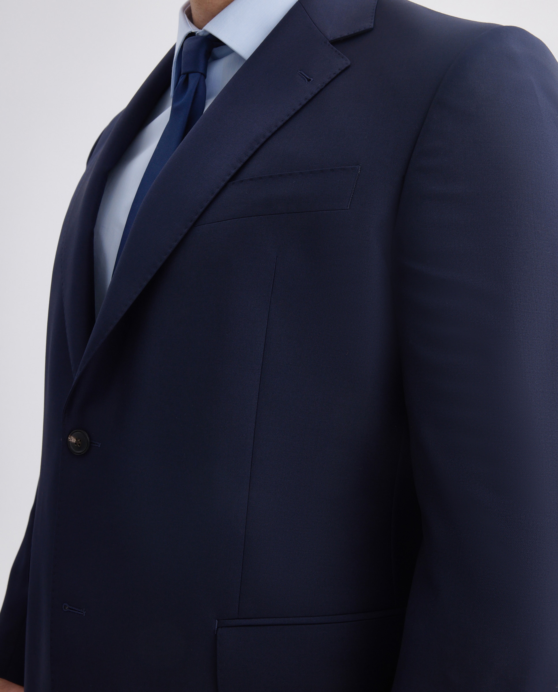 Chaqueta separate Classic liso vestir 100% Lana hombre tallas grandes - Emidio Tucci - Azul Azul-4