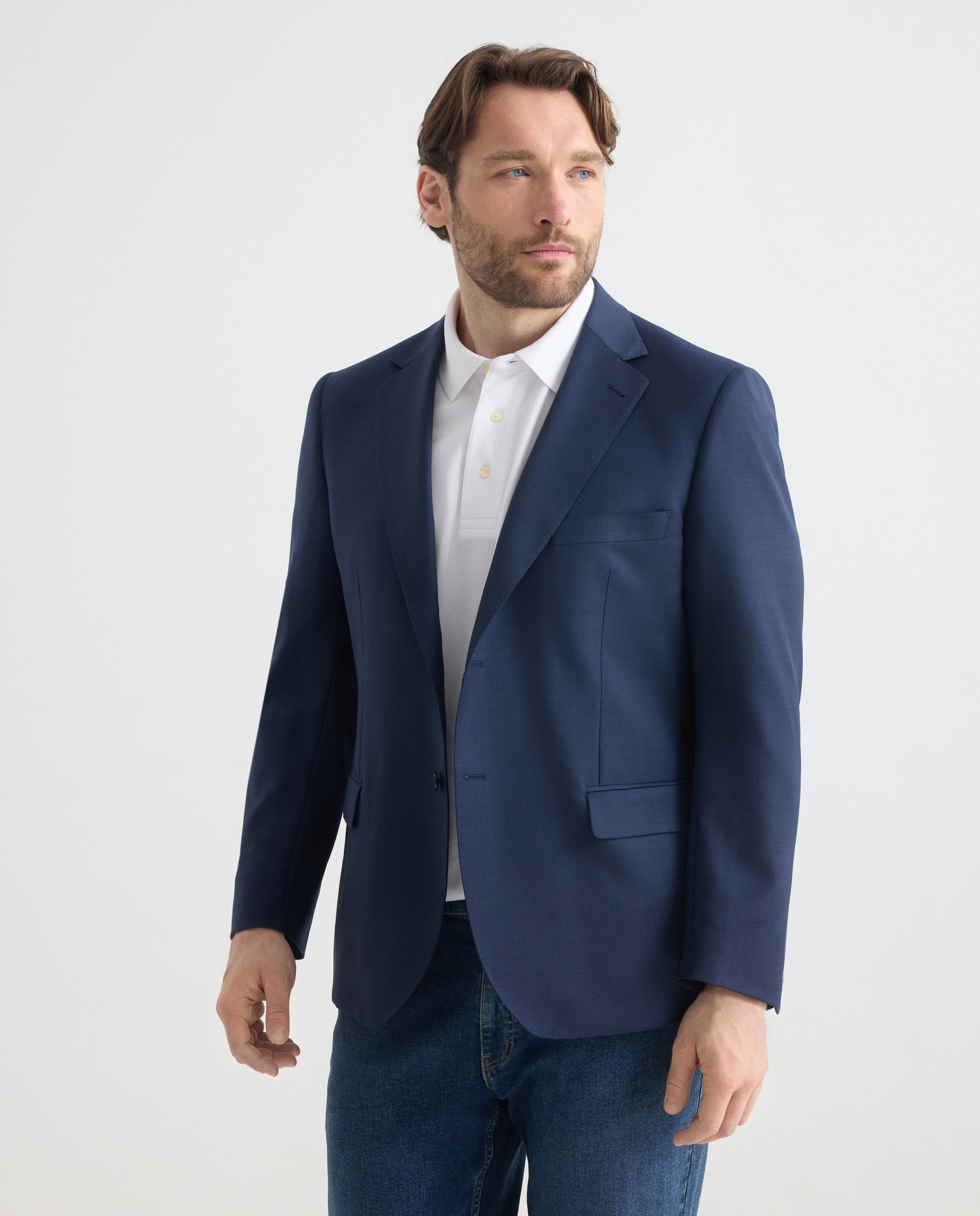 Chaqueta traje separate tallas grandes de hombre regular lavable - Dustin - Azul marino Azul marino-1
