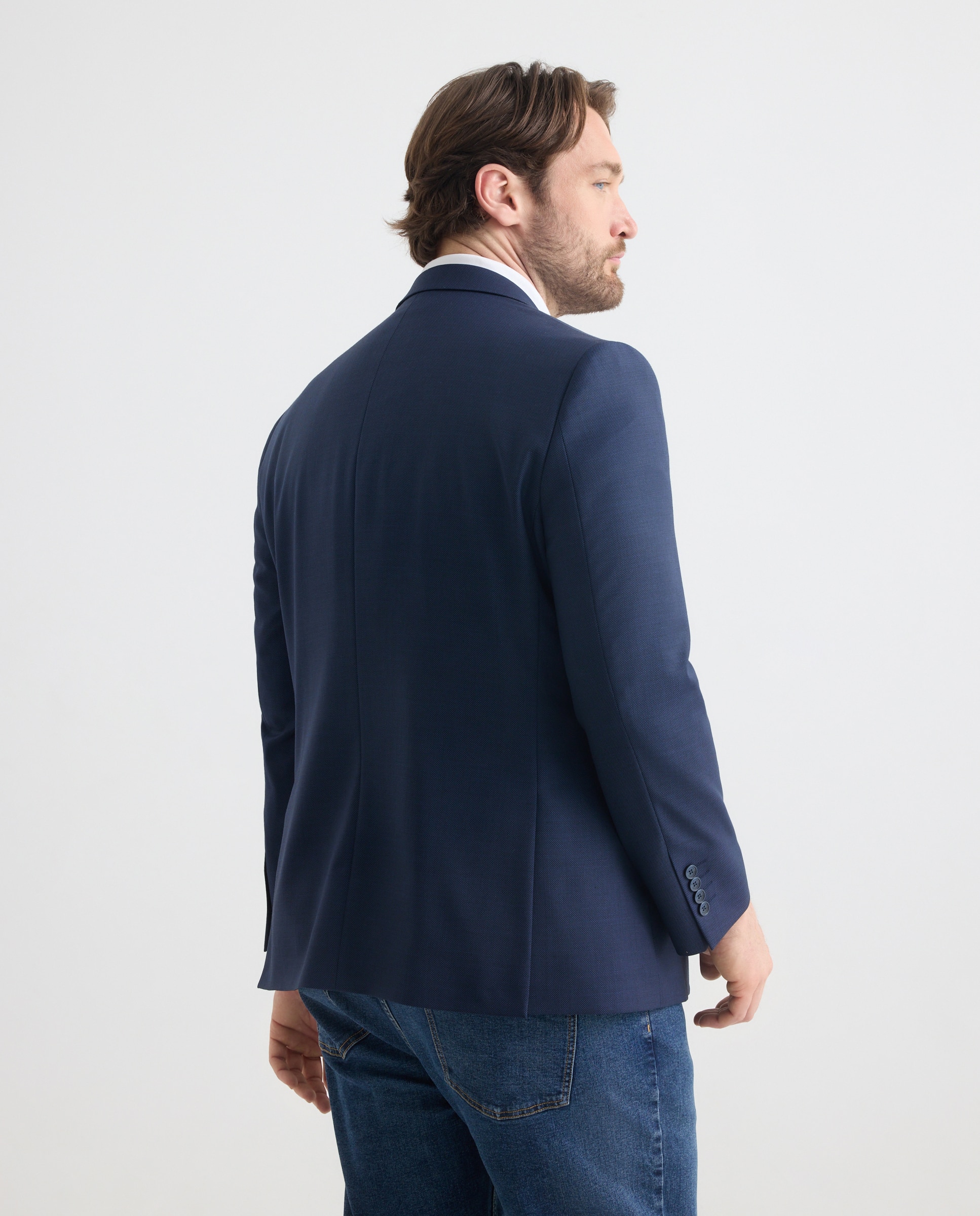 Chaqueta traje separate tallas grandes de hombre regular lavable - Dustin - Azul marino Azul marino-3