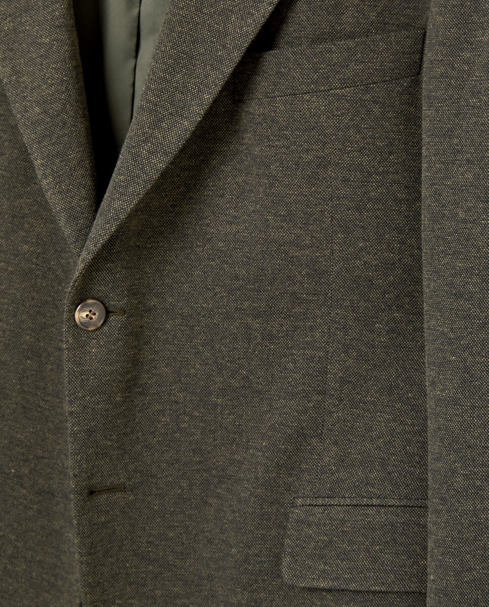 Casaco Tamanhos Grandes de Malha com Micro Estrutura Verde-5