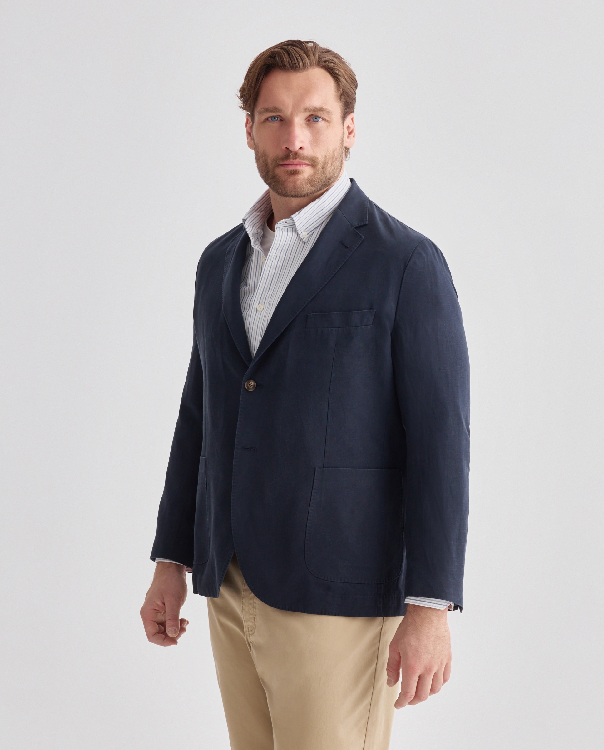 Imagen 0 de Chaqueta de hombre de algodón. Azul marino