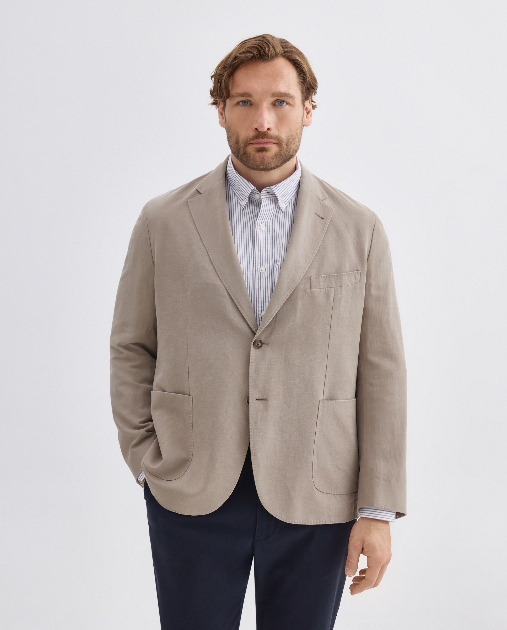 Chaqueta de hombre de algodón. - Dustin - Marrón Marrón-1