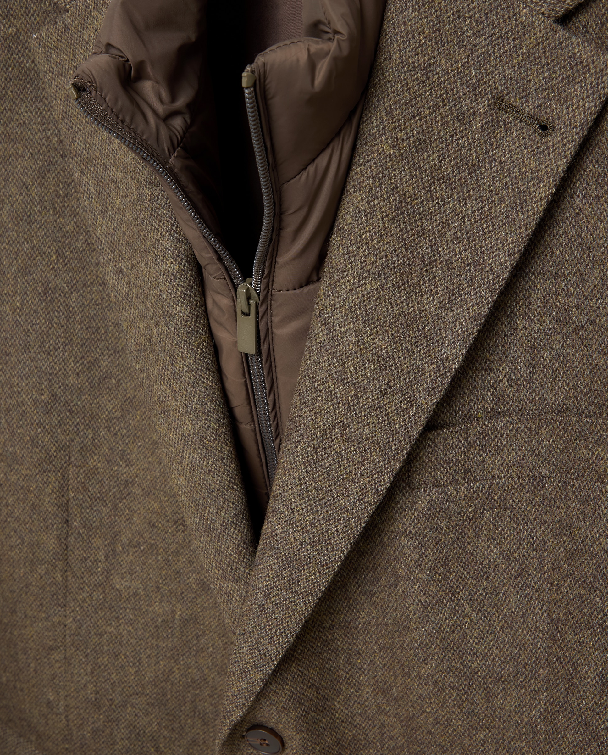Imagen 6 de Chaqueta de hombre de lana con pecherin desmontable. - Dustin - Verde Verde
